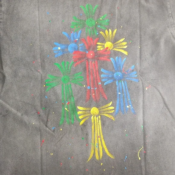 Chrome Hearts Multi Color Cross Cemetery Washed Black Short Sleeves